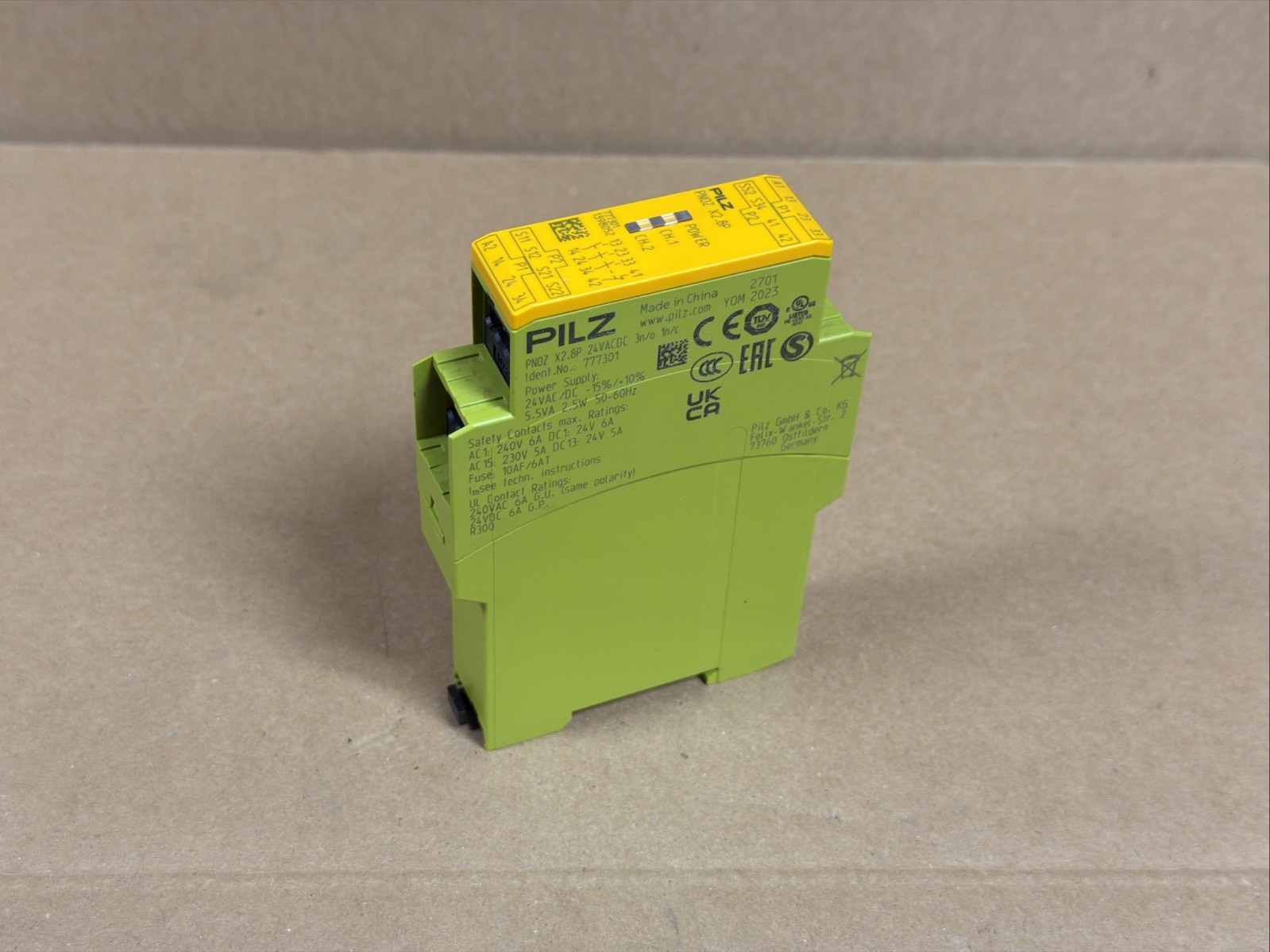 Pilz 777301 Safety Relay PNOZ X2.8P 24VACDC 3N/O 1N/C Mfg 2023 FAST SHIPPING