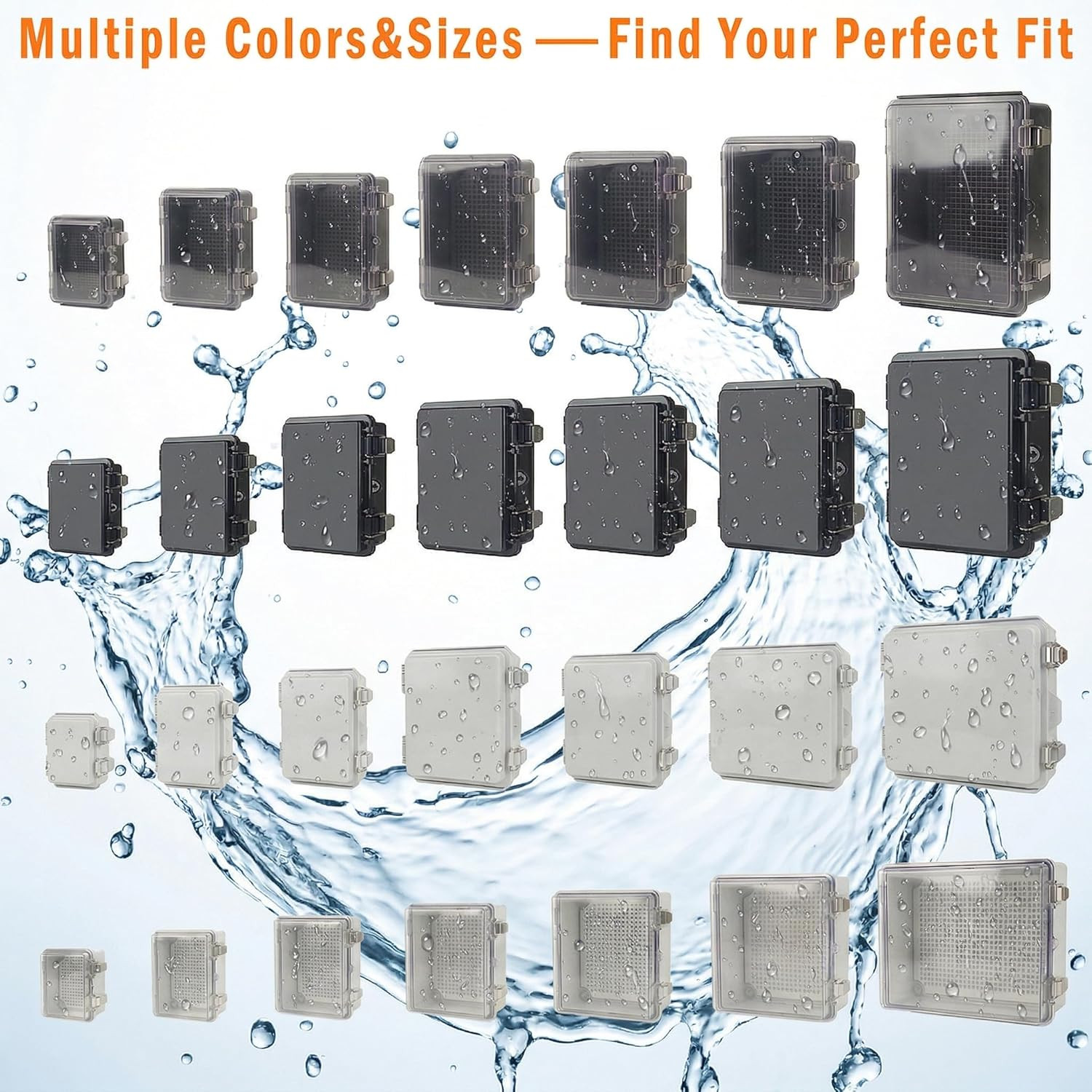 Electrical Junction Box, IP67 Waterproof Outdoor Box ABS Plastic Enclosure