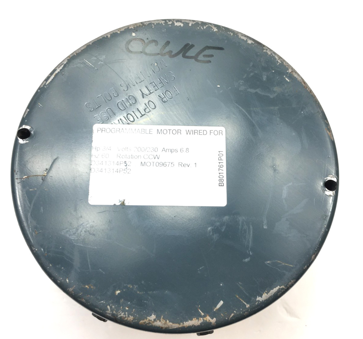 GE ECM2.3 DG02 Module Only D341314P52 MOT09675 3/4HP200/230V CCW LE used #J177