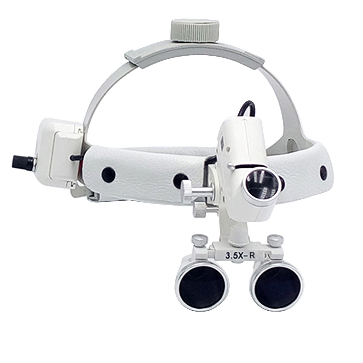 AZDENT Dental Medical Surgical Headband Binocular Loupes 3.5X-R/LED Headlight 5W