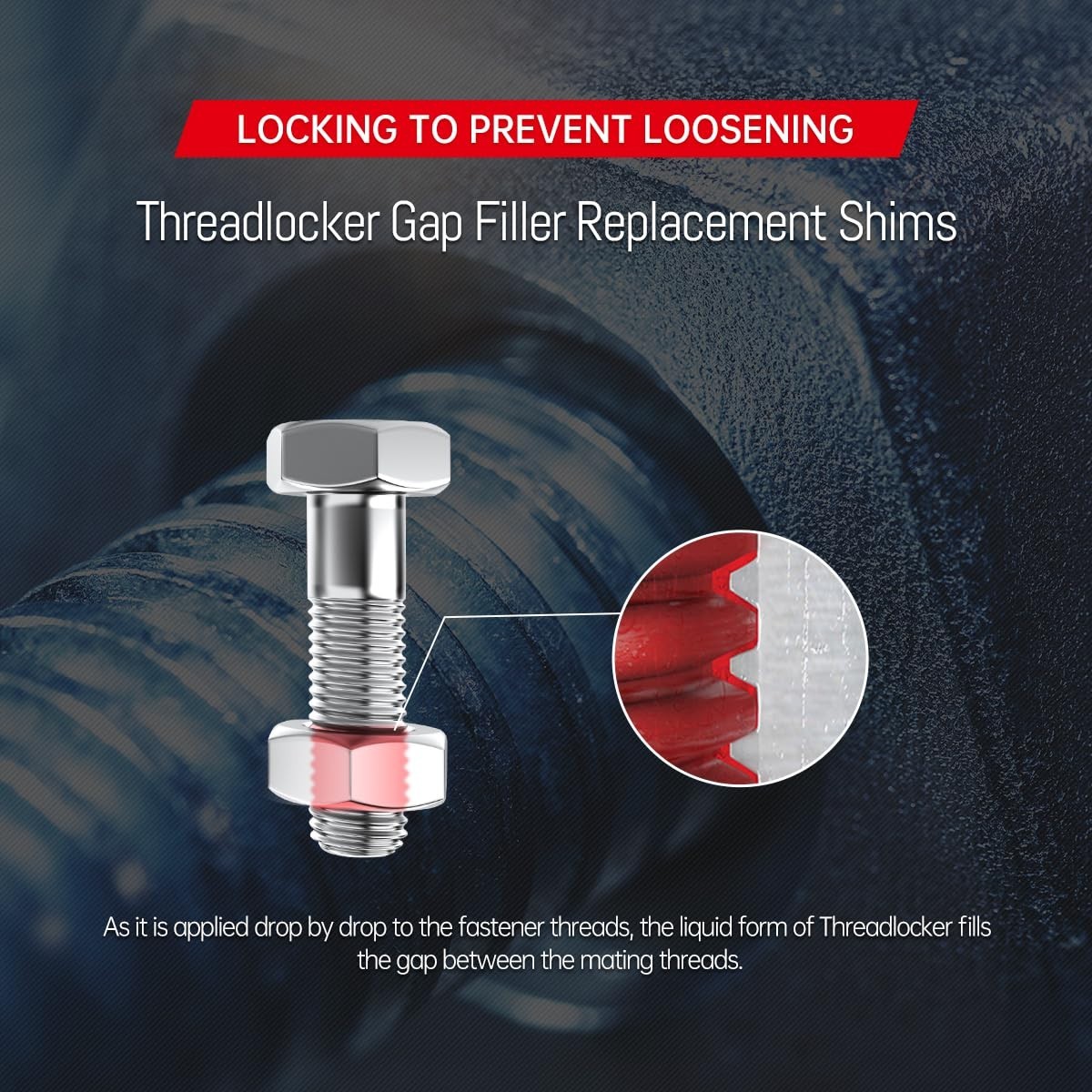 VIKAGU 272 Orange High Temp High Strength Threadlocker – Glue Resists 230°C Heat