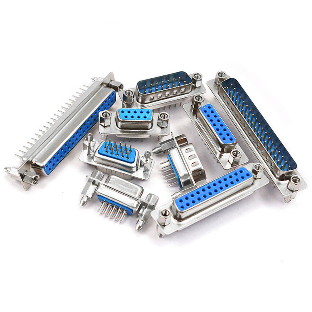 DB9 DB15 DB25 DB37 Straight Plug Male / Female Socket D-sub PCB Welded Connector
