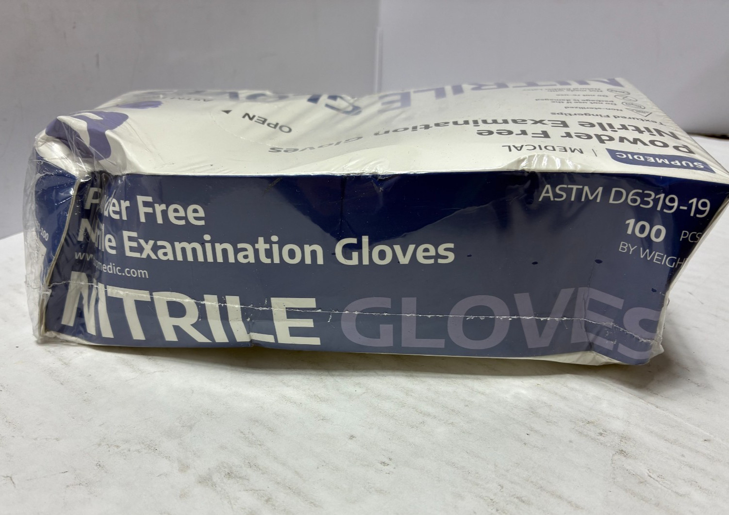 Supmedic Powder Free Nitrile Examination Gloves 100 Pcs ASTM D6319-19 Purple