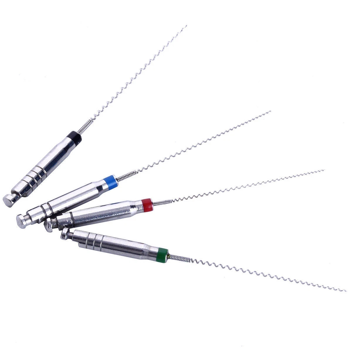 4Pcs/Box Dental Paste Carrier Spiral Fillers Engine Use Stainless Steel 25#-40#