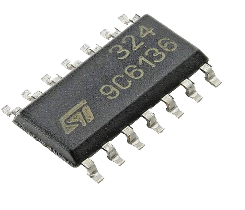 10PCS STM LM324D LM324 Low-Power Quad Operational Amplifiers SOIC-14 New IC