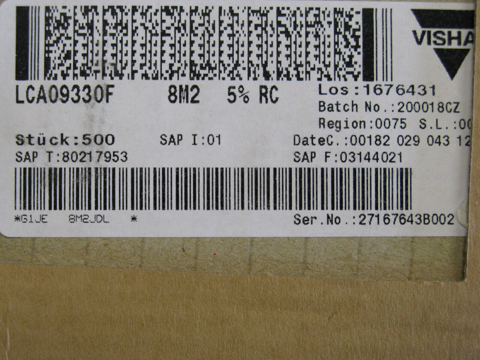 QTY (10) 8.2 Meg Ohm 2W 5% OIL-PROOF CARBON FILM RESISTORS 1KV LCA0933OF-8M2-5%