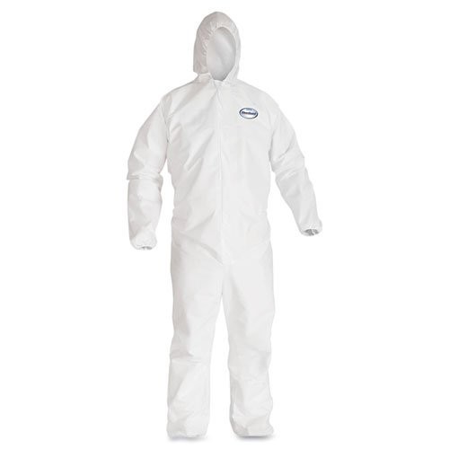 (5-Pack) KleenGuard™ A20 49002 Coveralls, White – Medium – Hooded Elastic, NEW