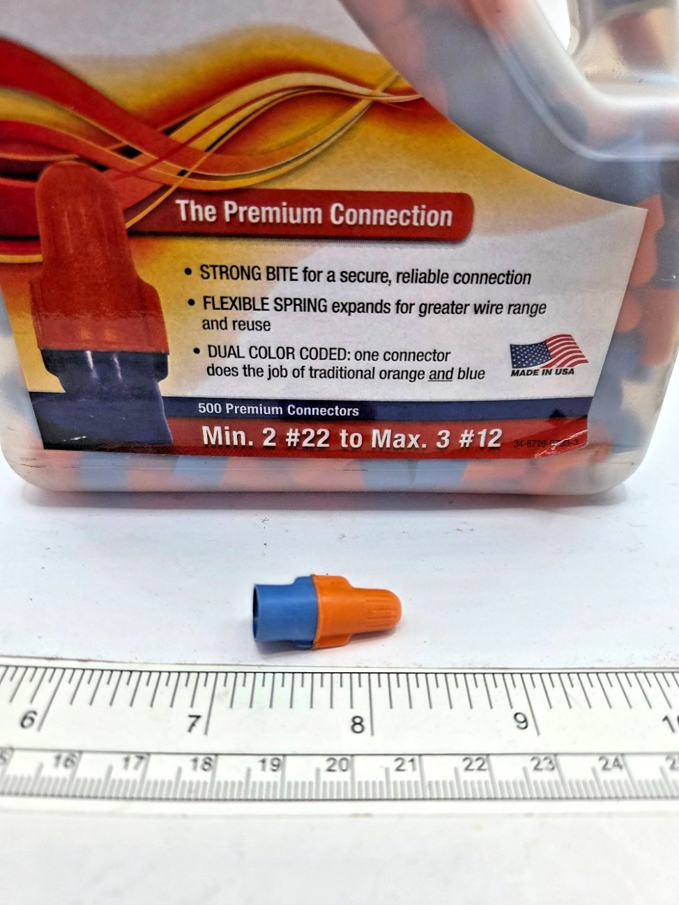 3M PERFORMANCE PLUS O/B+ WIRE CONNECTORS, 491 PCS, DUAL COLORED, 0059I