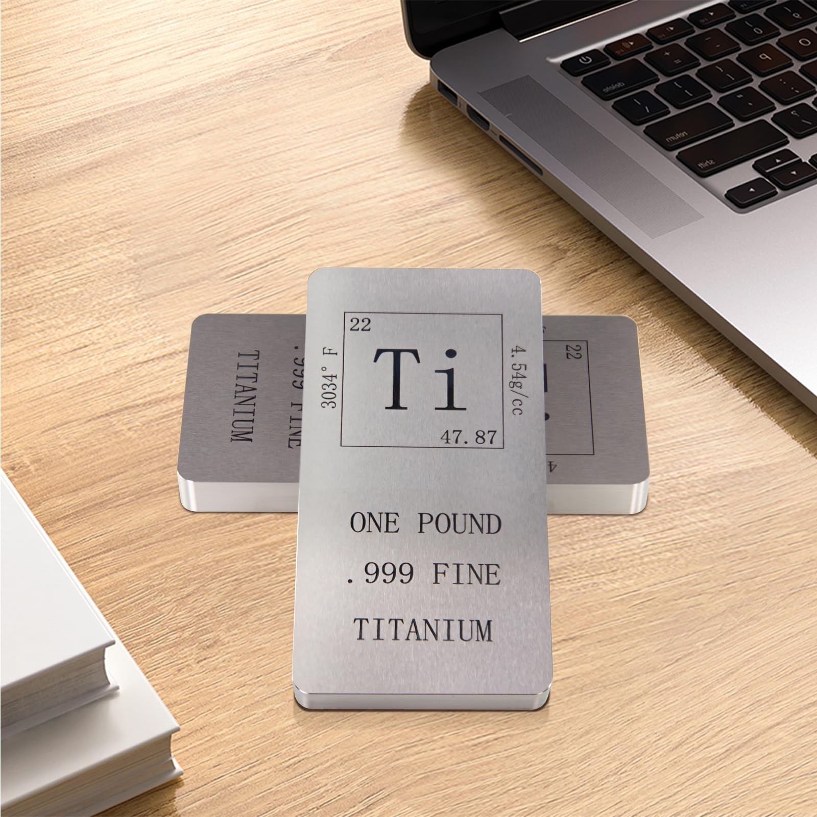 Pure Titanium Bar 1 Pound. 999 Fine Periodic Table Design Ti 1 Pound, silver