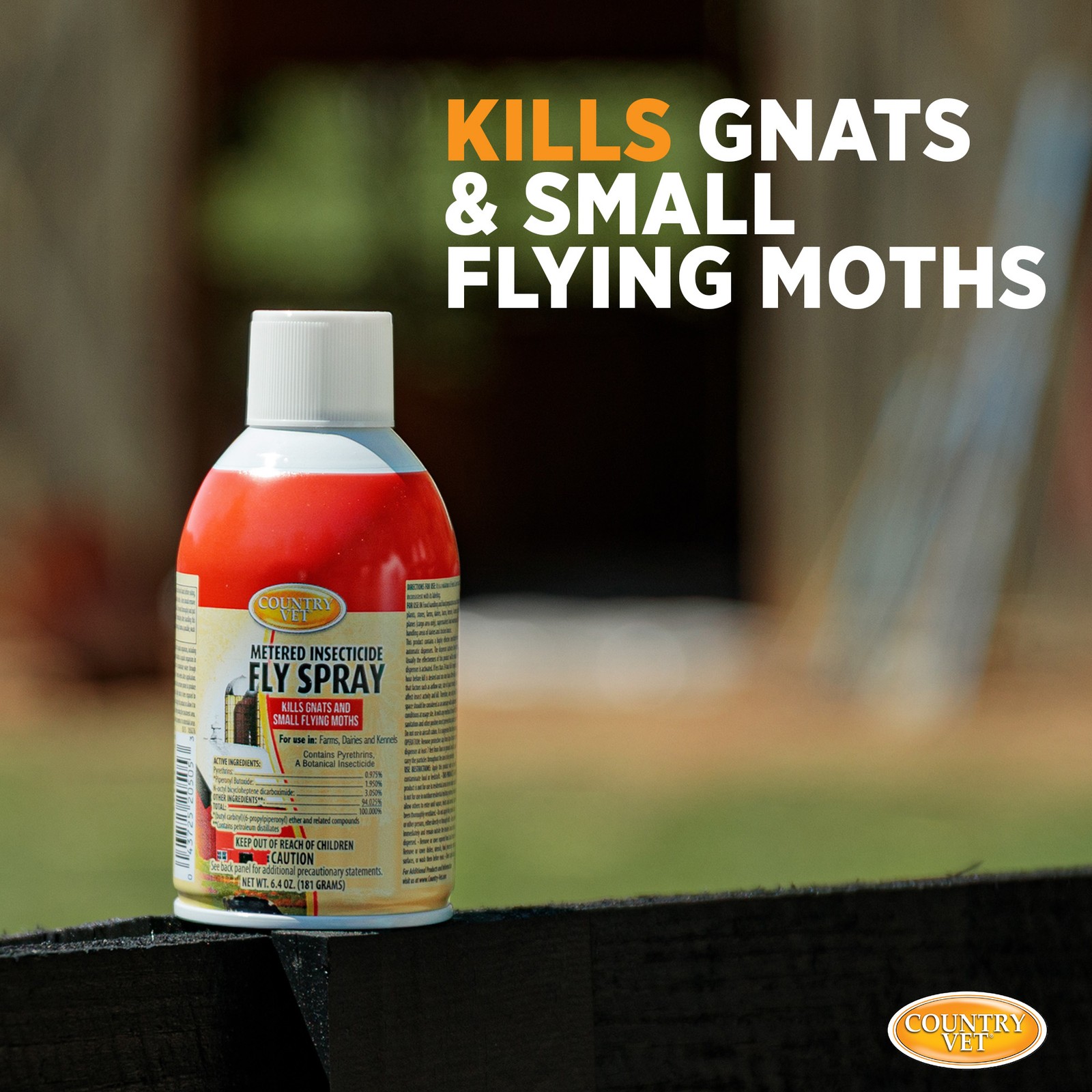 Country Vet Metered Insecticide Fly Spray – 6.4 oz (Case of 12) – 342050CVA –