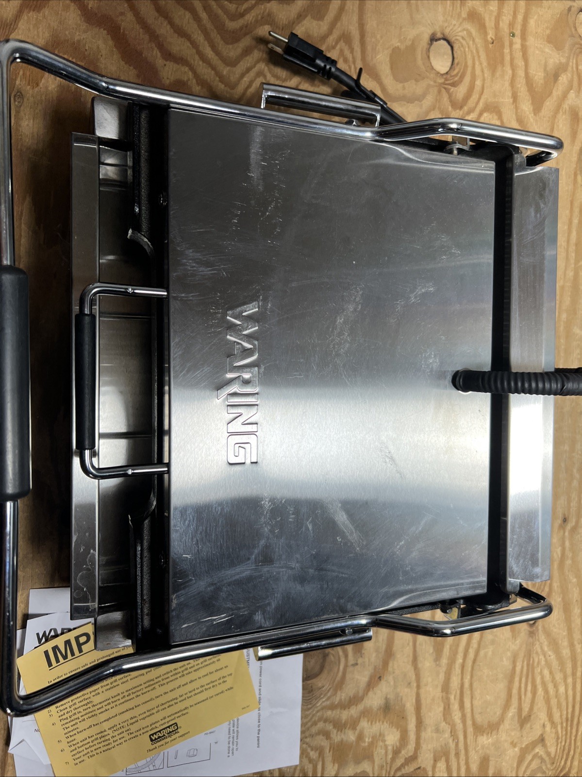 Waring WPG250 Commercial Panini Express Grooved Plates 120v «TESTED»