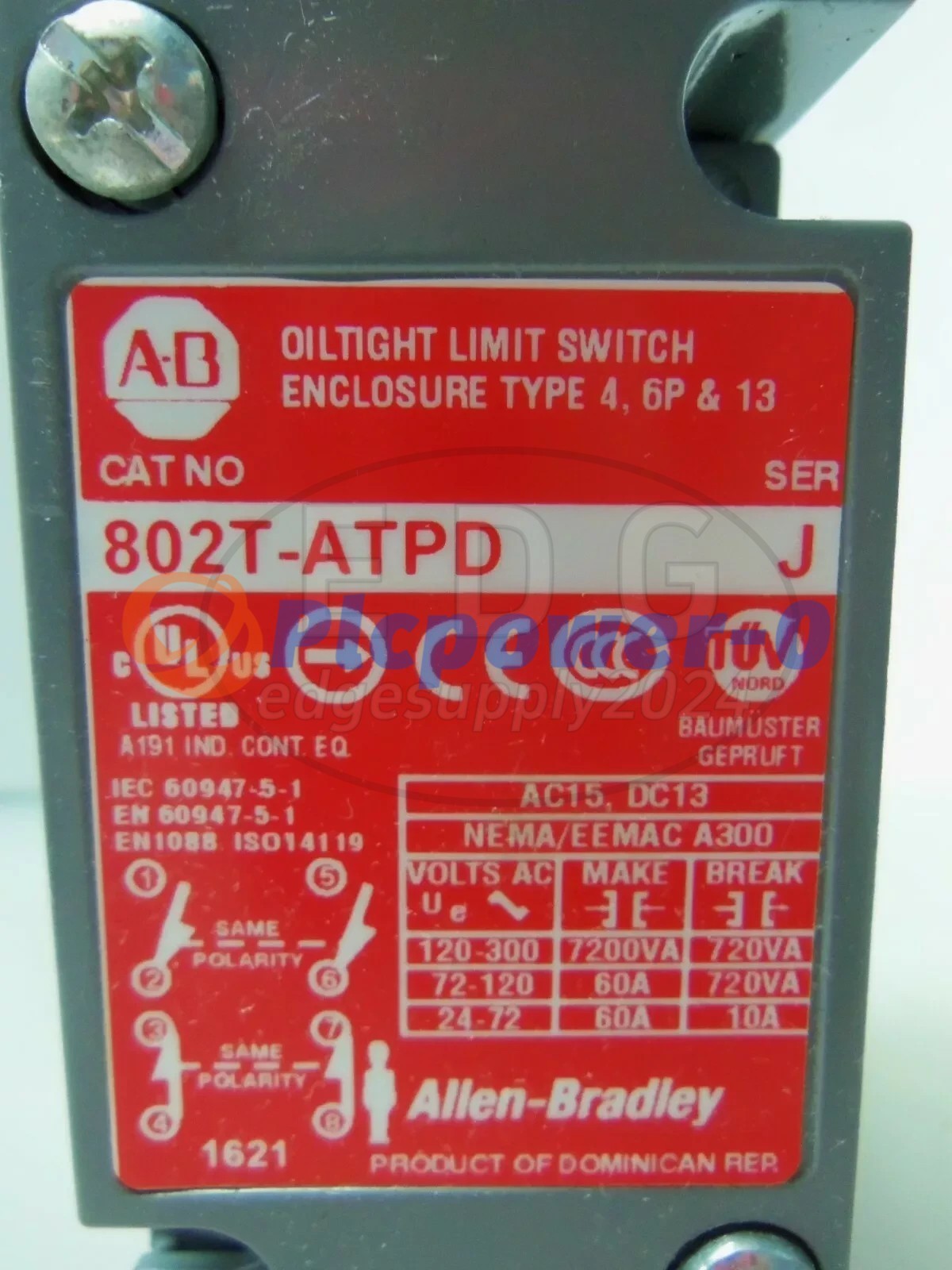 NEW Allen Bradley 802T-ATPD Metal Plug-In Oiltight Limit Switch Lever Type