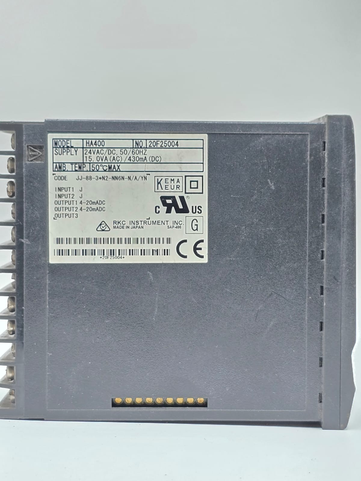 RKC Instrument HA400 Process Temperature Controller 24V AC/DC Dual Input J