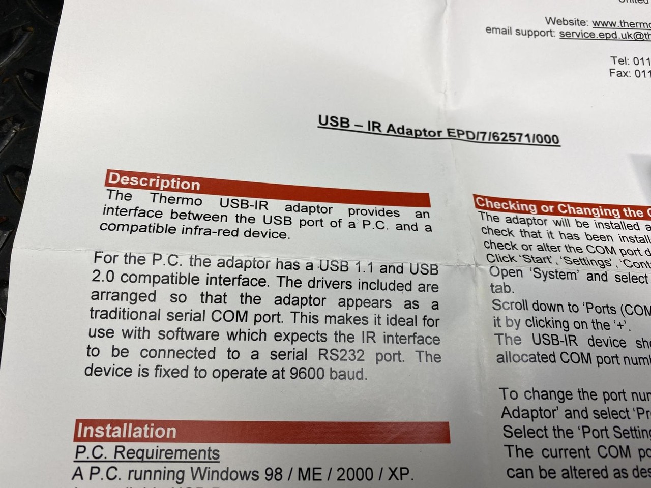 Thermo Electron ACT5 USB Dosimeter Reader w/ EasyEPD2 Software