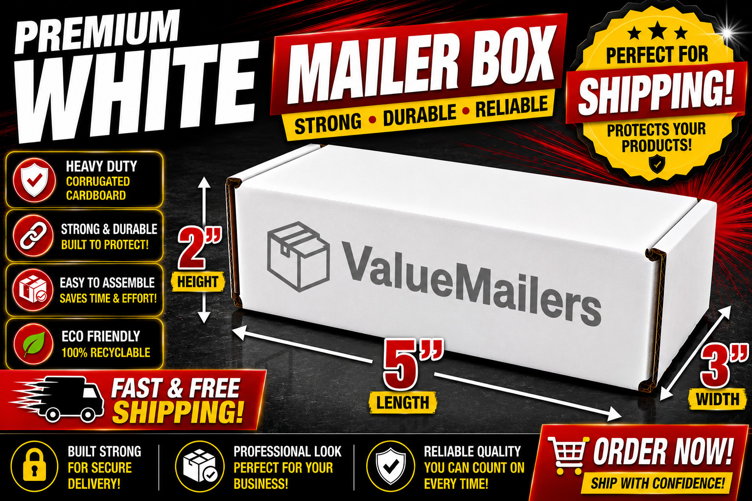 5x3x2 5x3x3 White Corrugated Shipping Mailers Packing Box Boxes 50 100 To 1000