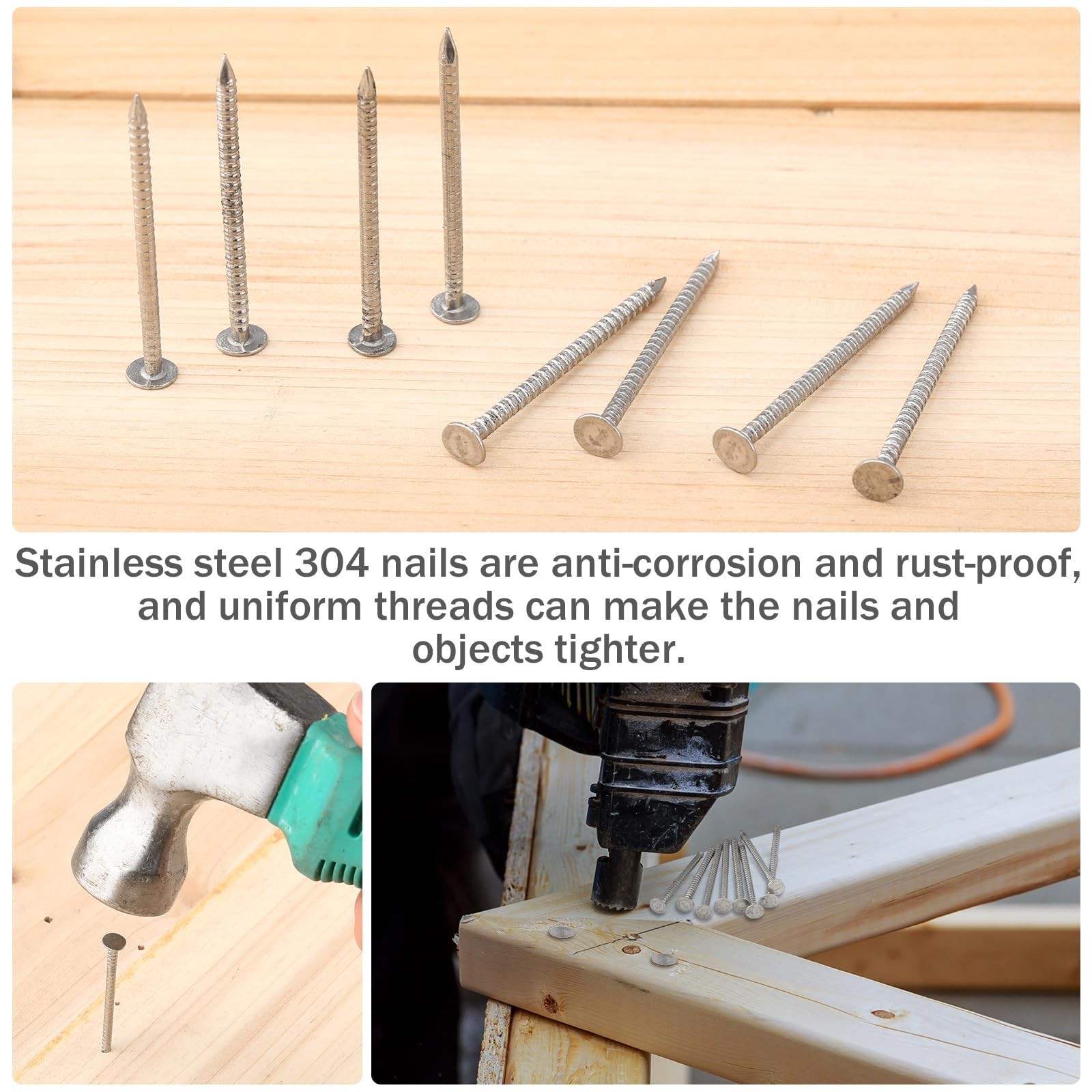 1-3/4 Inch 2 Pounds Roofing Nails 304 Stainless Steel Roofing Felt Nails Flat…