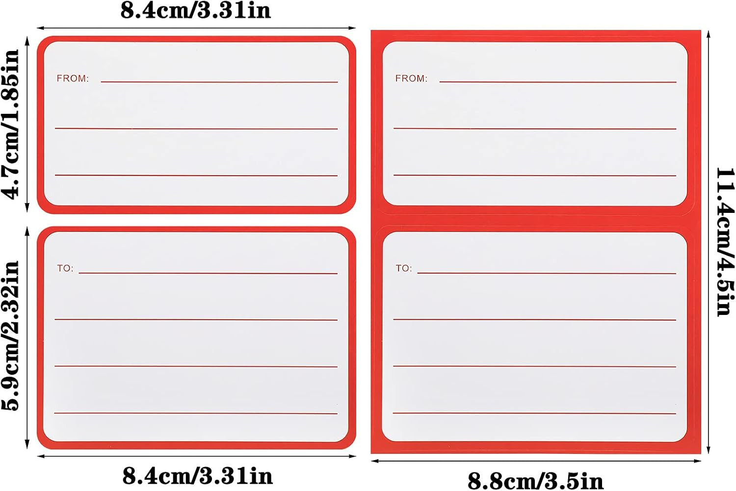 50 Sheets/100 Pcs to from Return Address Mailing Labels Mail Shipping Label, Pos
