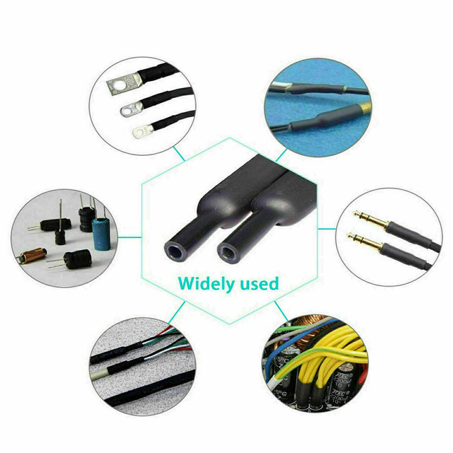 Black or Red 3:1 Heat Shrink Tubing Marine Grade Waterproof Glue Adhesive Lined