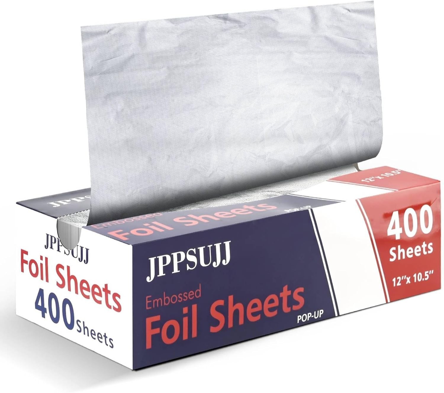 400 Count Aluminum Foil Sheets, Embossed Foil Sheets, 12″ x 10.6″ Heavy-Duty …
