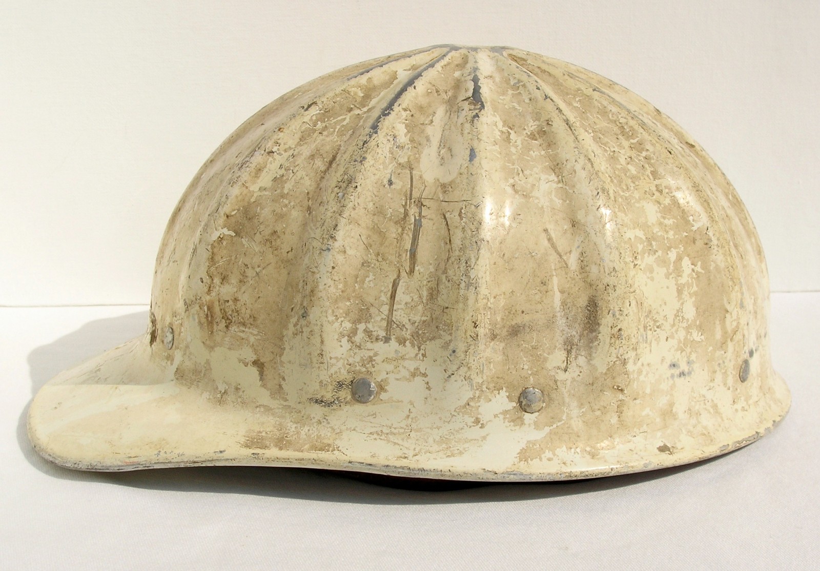 Vintage Fibre Metal Super Lite White Aluminium Hard Hat w/Liner