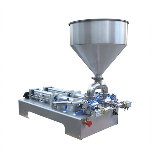 Double Head Liquid Paste Filling Machine Horizontal Pneumatic 50-500ml 800W USA