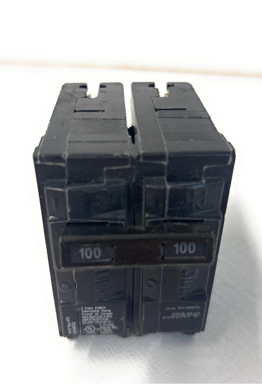 Siemens EQ9675 100A Tandem Circuit Breaker 120/240V Double Pole