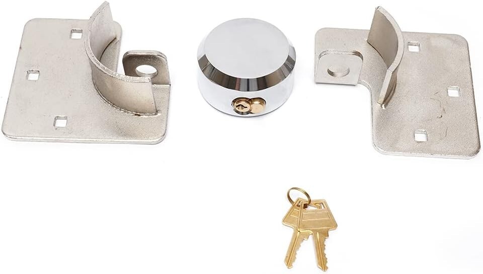 Heavy Duty Hidden Shackle Padlock & Hasp with Keyed Alike for Trailer Vans
