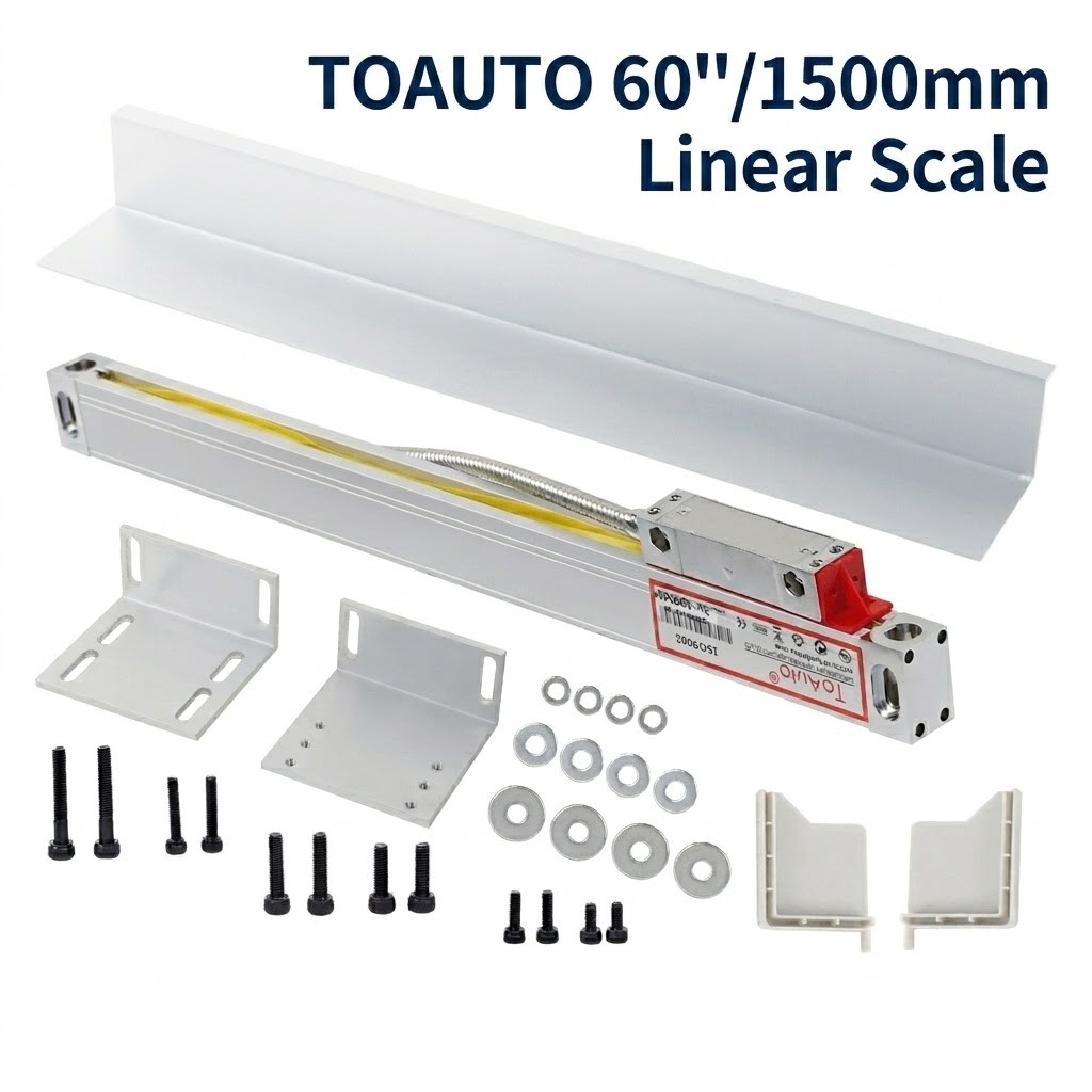 ToAuto 60» TTL Linear Glass Scale 1500mm 5um for CNC Bridgeport Milling Machine