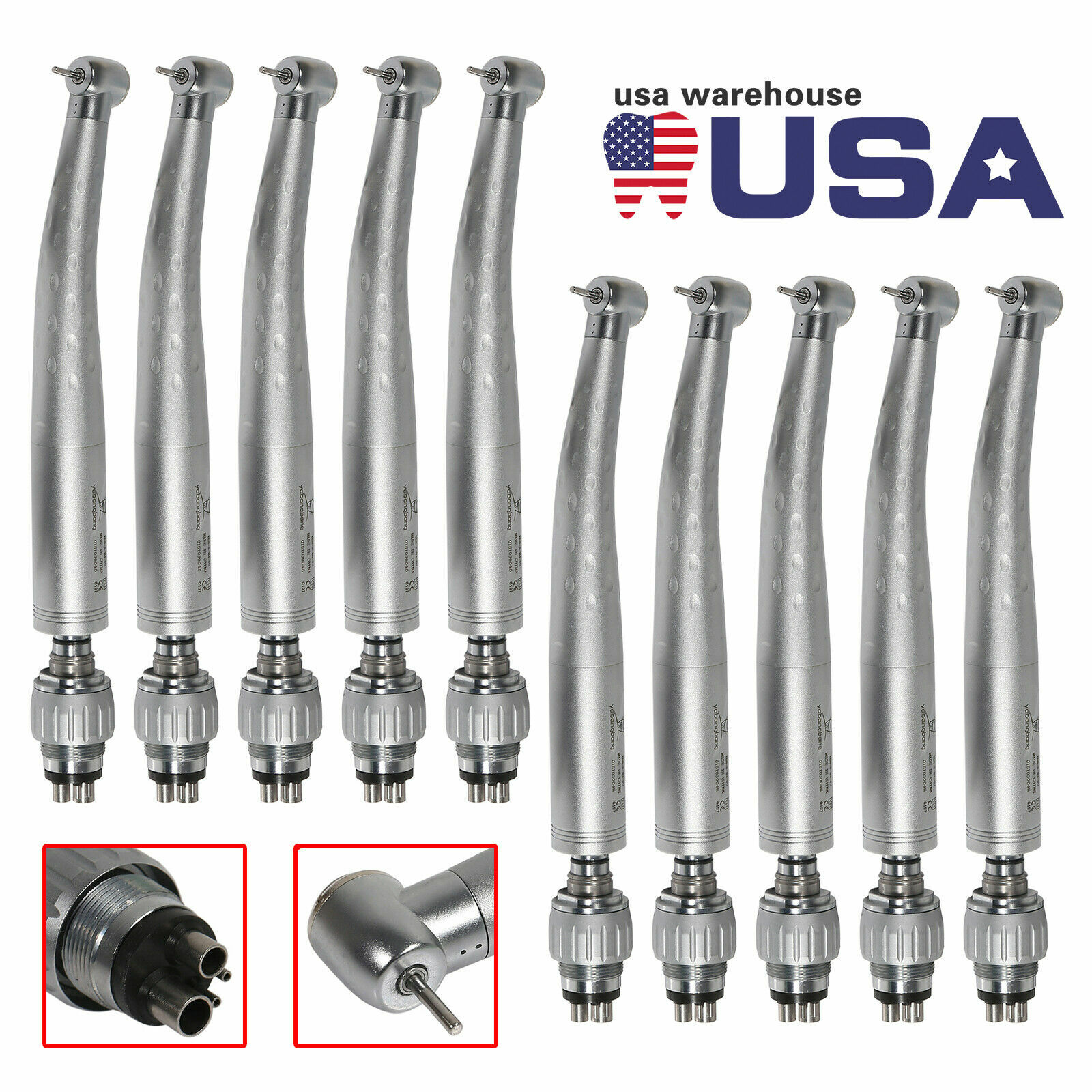 Dental High Speed Handpiece with 4 Holes Swivel Quick Coupler Coupling Fit KaV
