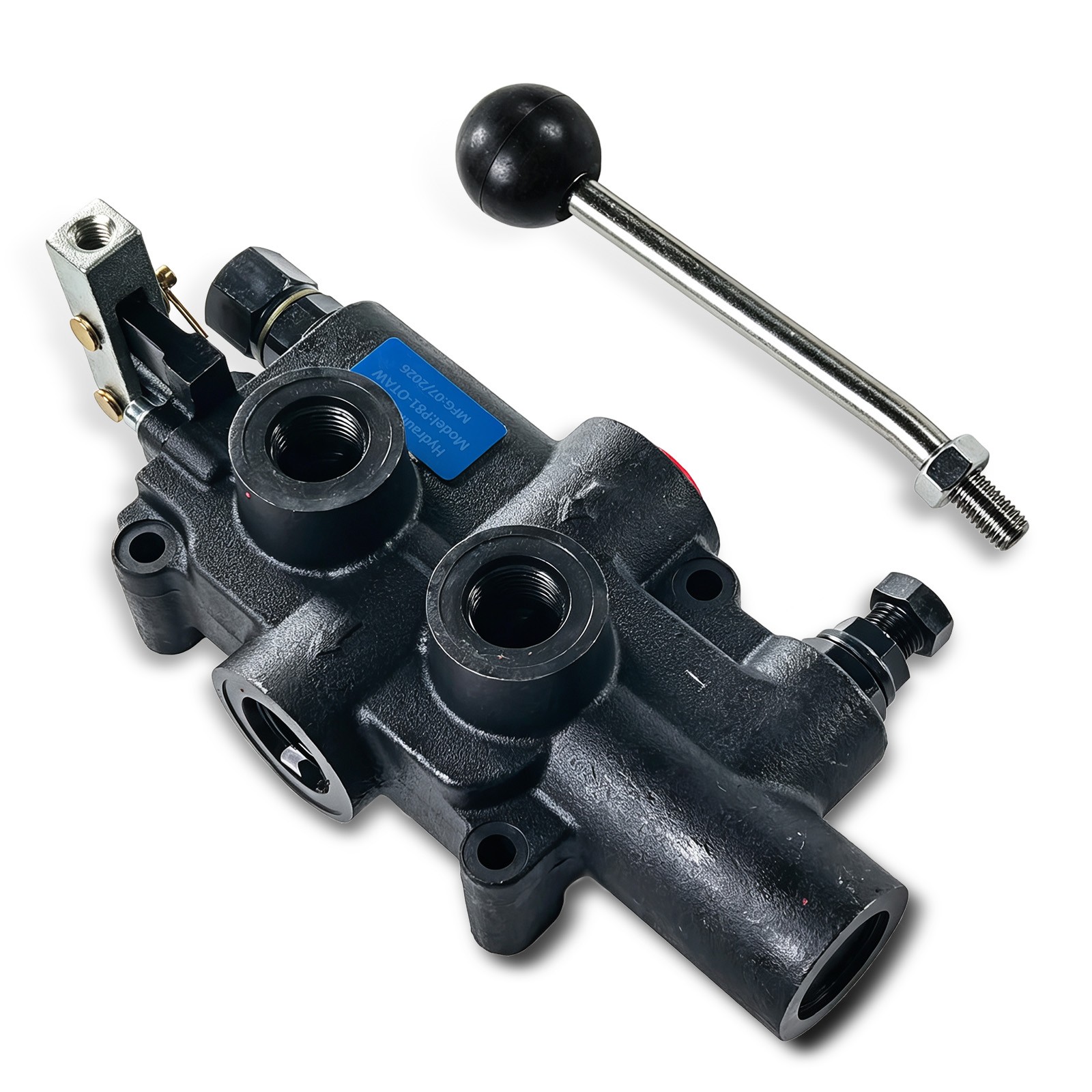 21GPM Log Splitter Control Valve 3625PSI SAE 10 12 Port Detent Auto Return Lever