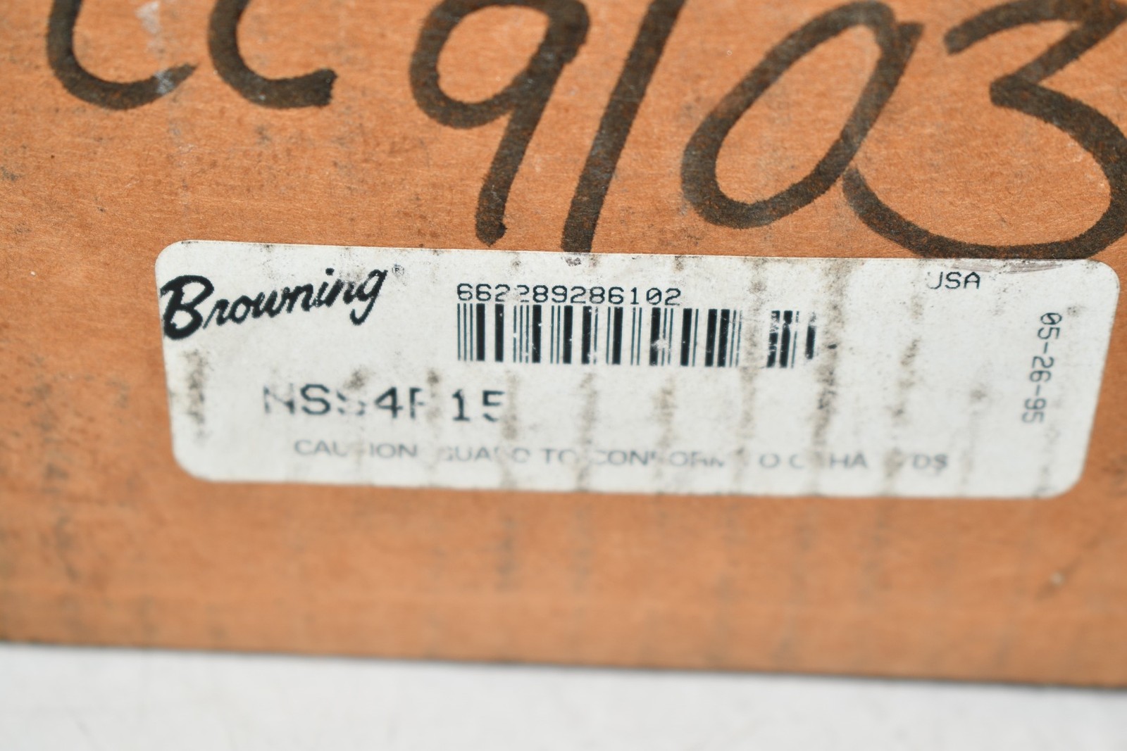 NEW Browning NSS4P15 External Tooth Spur Gear – 4 DP, 14.5 PA, 15 Teeth, 2.0000