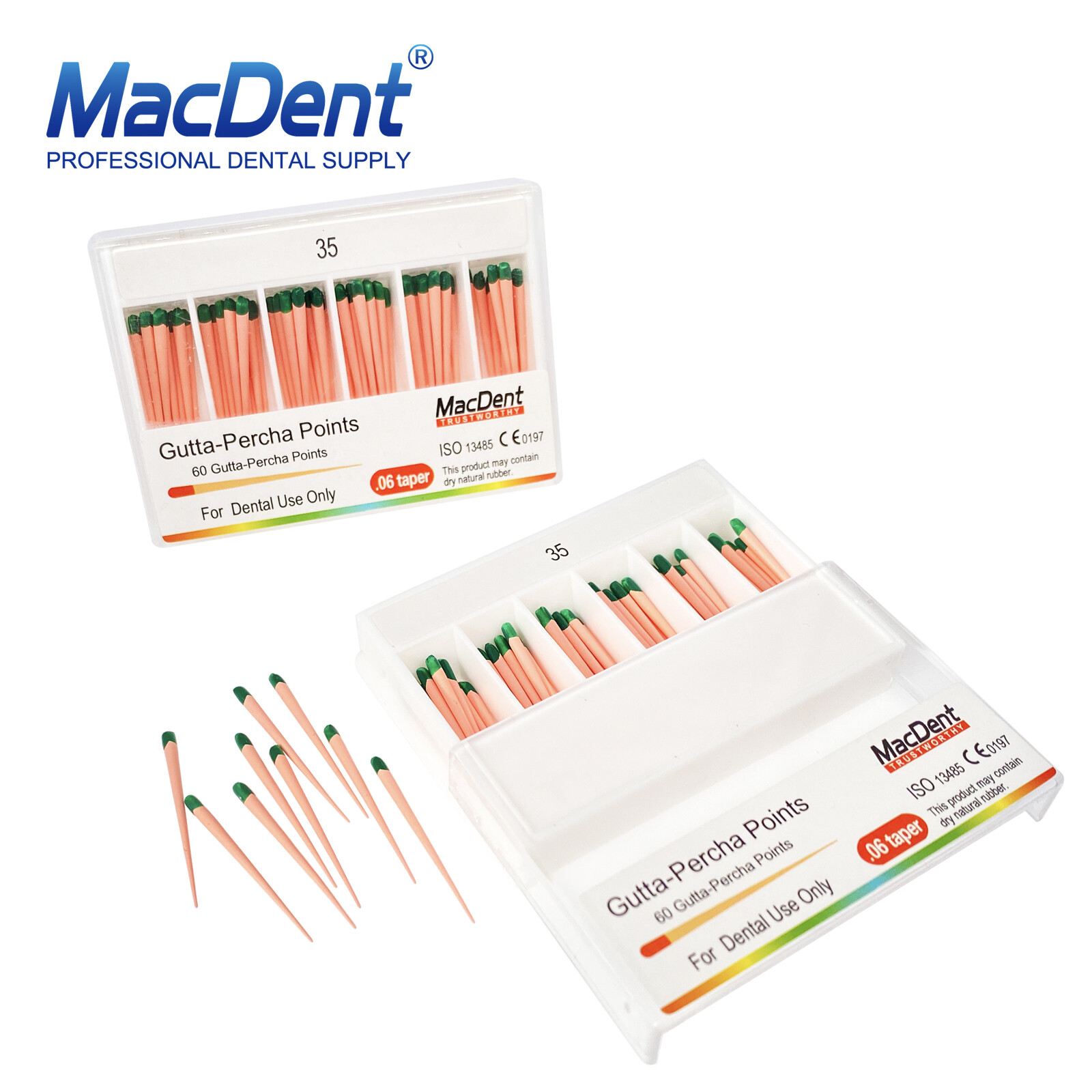 MacDent Dental Gutta Percha Points Endodontic Root Canal Taper 0.02/0.04/0.06