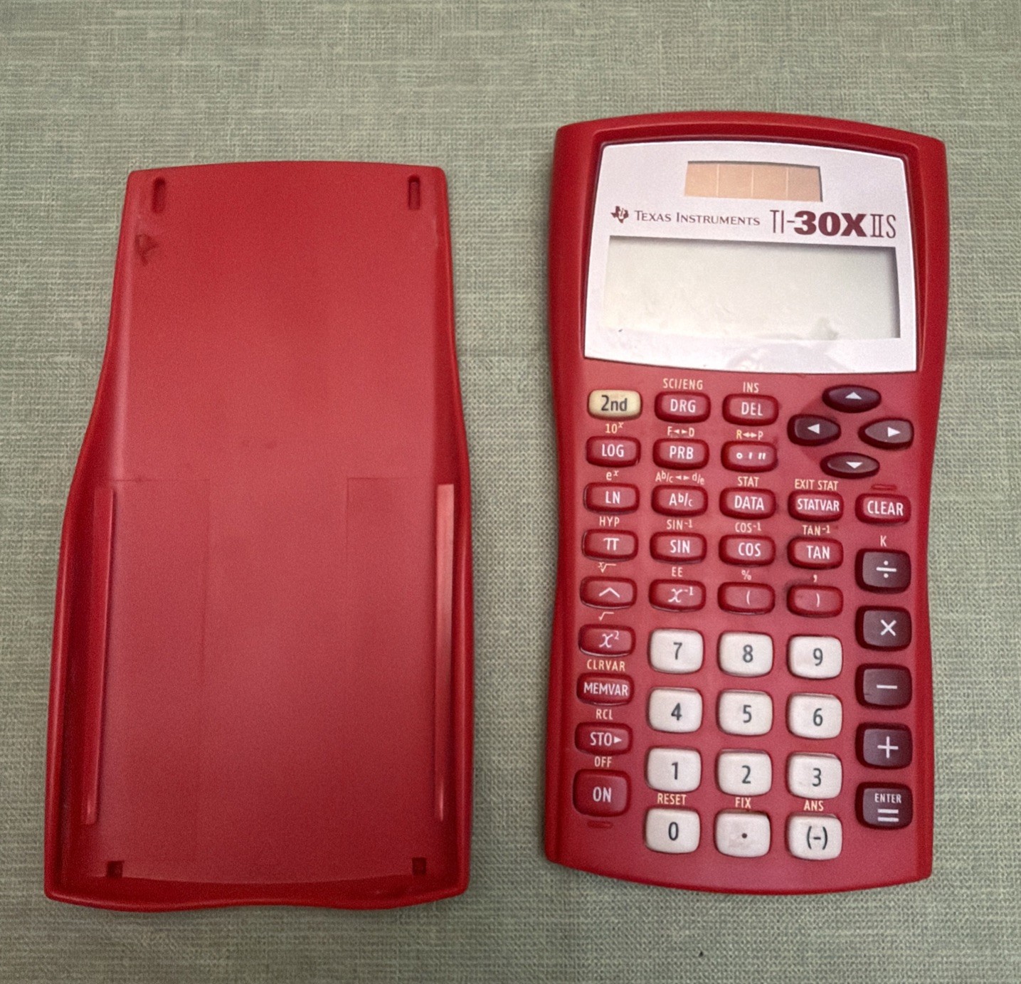 Texas Instruments TI-30XIIS Scientific Calculator Red with Sliding Case