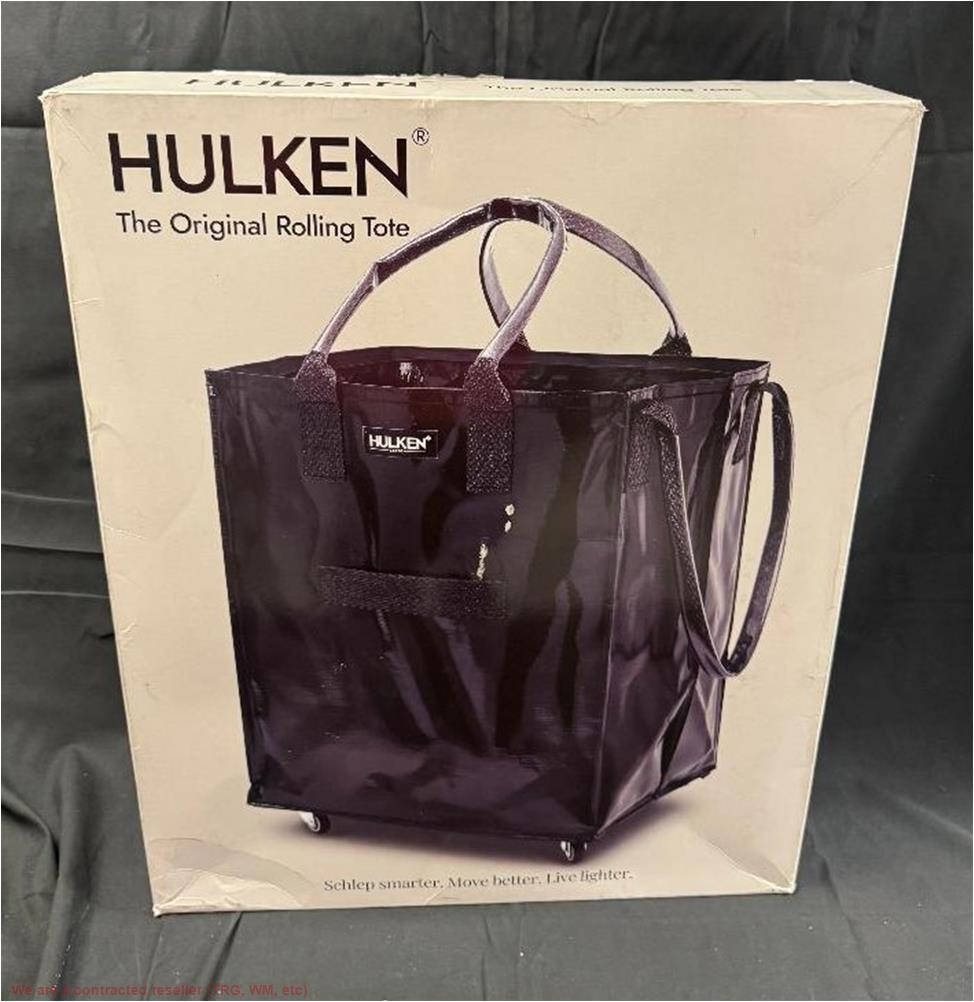 HULKEN Original Rolling Tote Bag Large Black SEE DETAILS