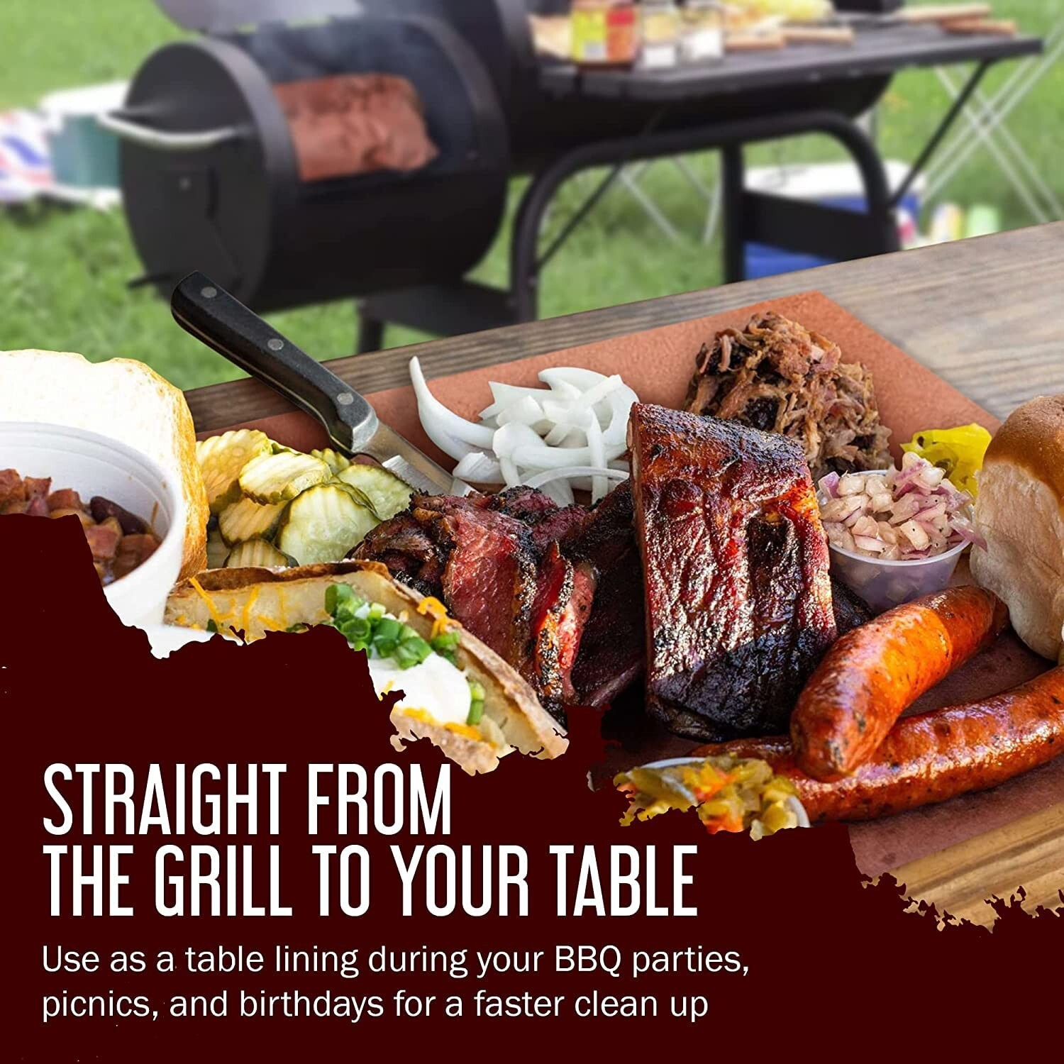 Unbleached Peach Butcher Paper Roll with Cutter – Ideal for Smoking and Grilling