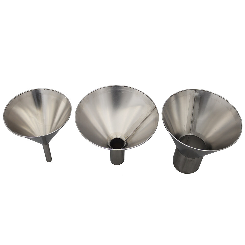 Stainless Steel Manual Feeding Hopper with Support Stand 0.8″/2″/3.9″