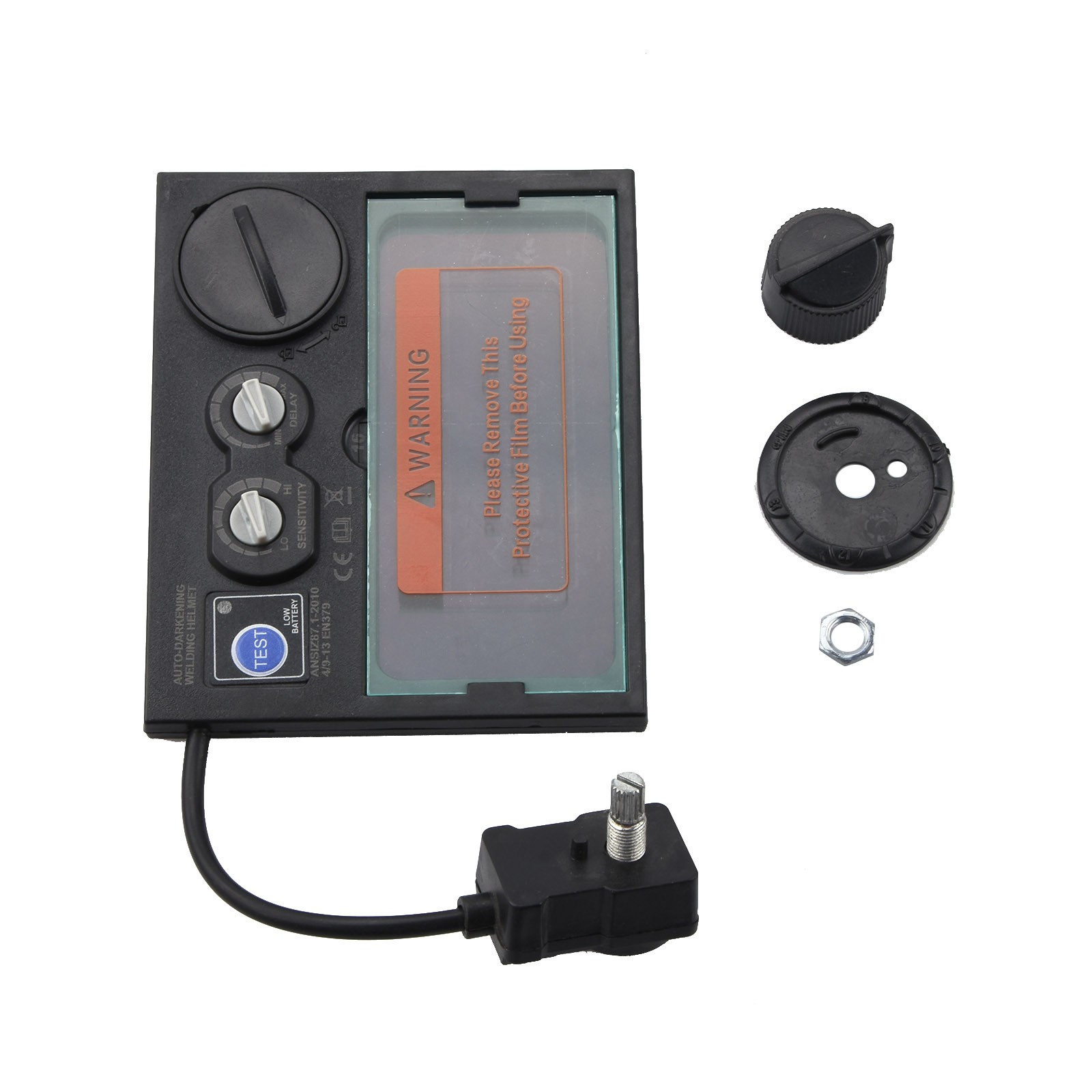 New Solar Welding Auto Darkening Welder Lens Filter Helmet Len+Protortion Sheet