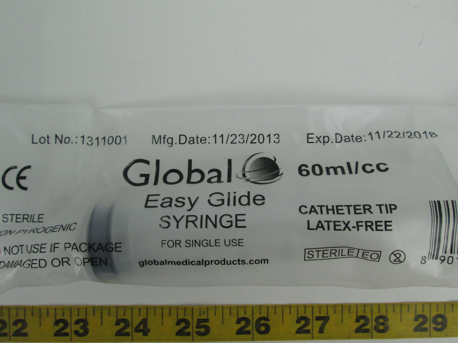Global Easy Glide Syringe 60ml/cc Sterile Single Use Catheter Tip Lot of 5 skuB
