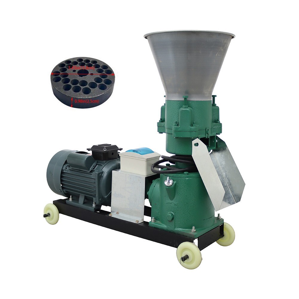 INTBUYING® Feed Pellet Machine 200KG/H Fodder Press Pelletizer 10mm Plate 220V