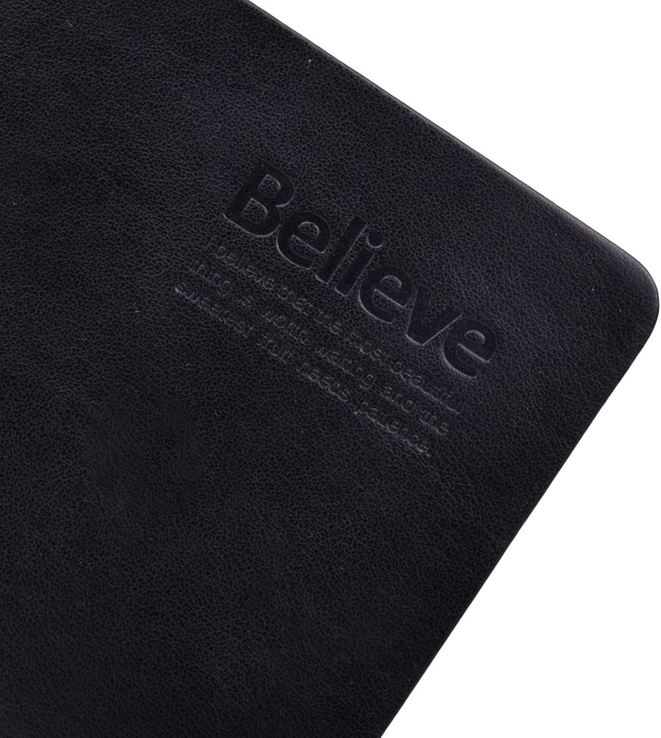 Vintage Believe Notebook Thick Blank Paper Notepad Leather Journal Diary Book