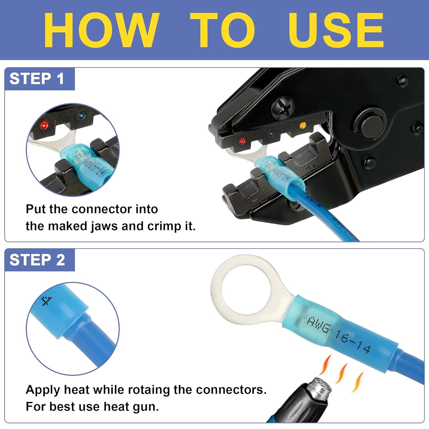 Haisstronica 520PCS Marine Grade Heat Shrink Wire Connectors Kit