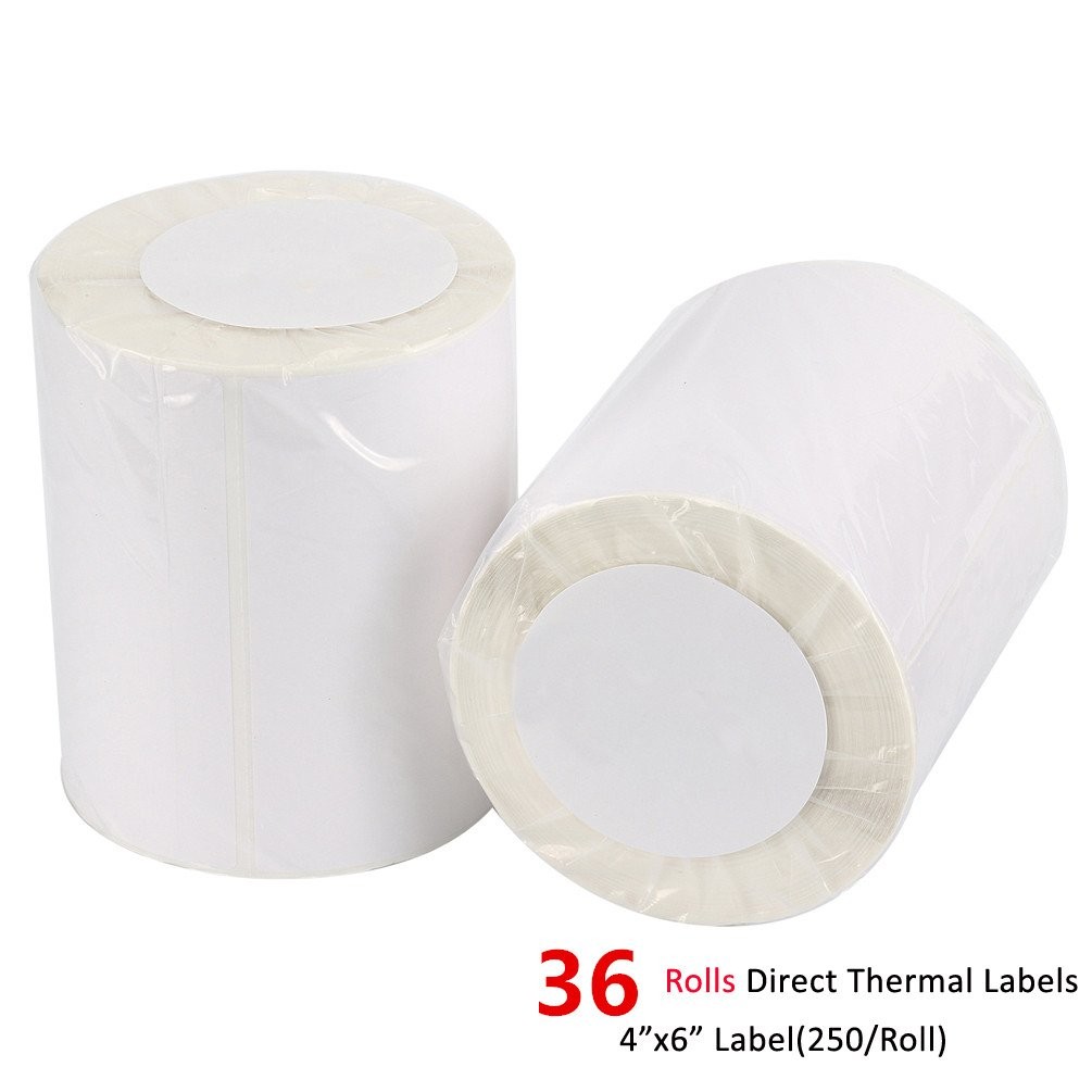 36 Rolls 4×6 Direct Thermal Shipping Labels 250/Roll – Zebra ZP450 2844