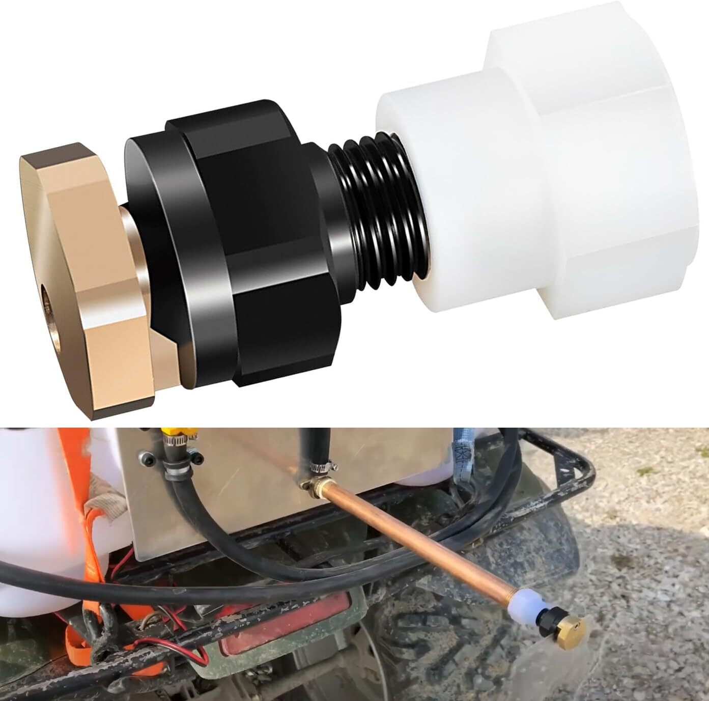 2X Full Pattern 16ft Broadcast Spray Boomless Nozzle BN2BP125FWX-CS 2GPM Pump