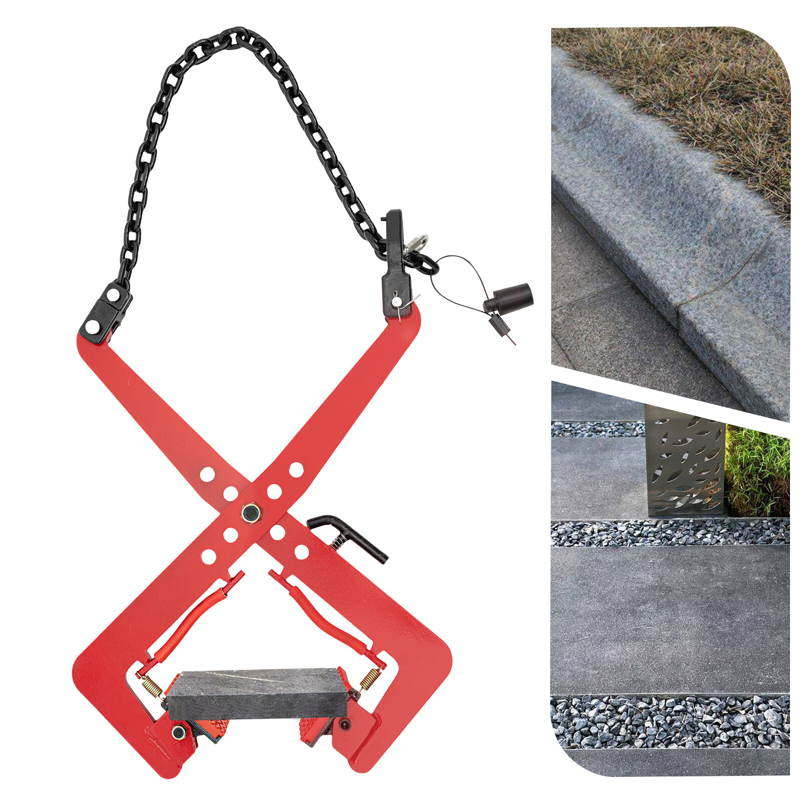KERB CLAMP FOR LIFTING HANDLING CONCRETE GRANIT KERB STONES 350KG LIFTING CLAMP