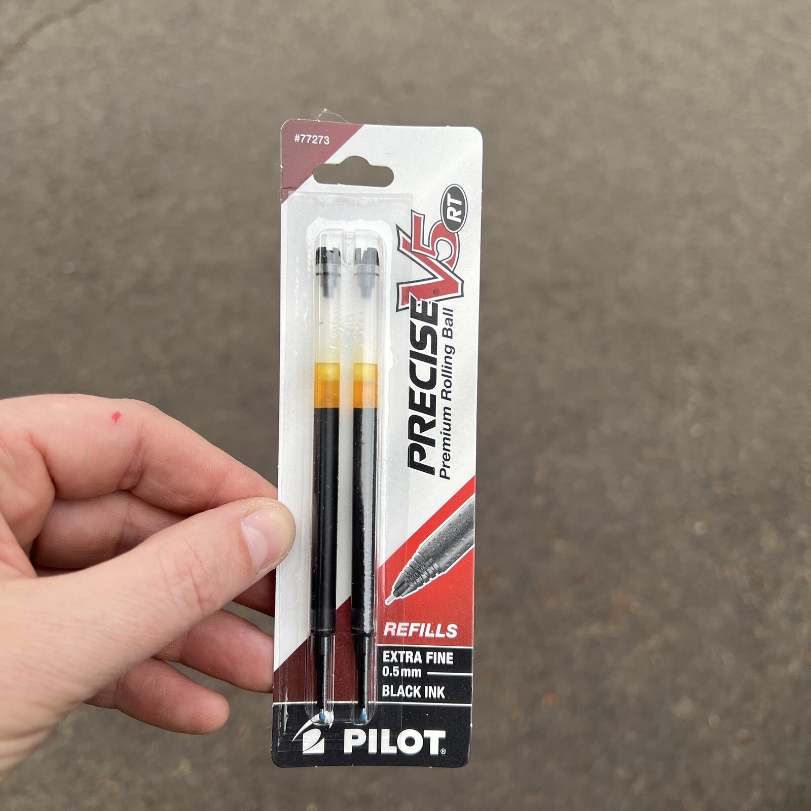 Pilot Precise V5 RT 1 Pack of 2 Refills Black Ink, 0.5mm X-Fine