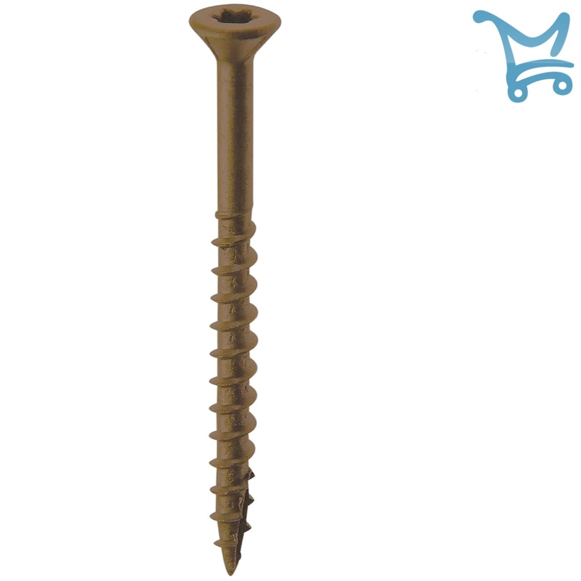 Deck Screws Alloy Steel Brown Ruspert 8 x 2 1/2 inch 250 Count for Exterior Wood