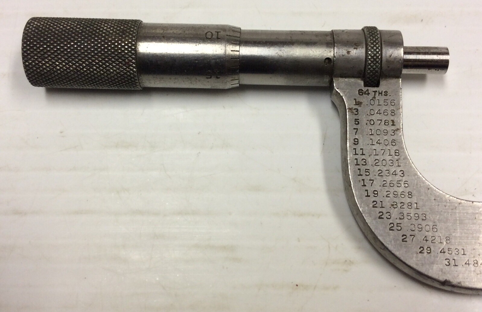 Vtg Starrett No.217,1-2″ Mechanical Micrometer Quite Clean Works Fine U