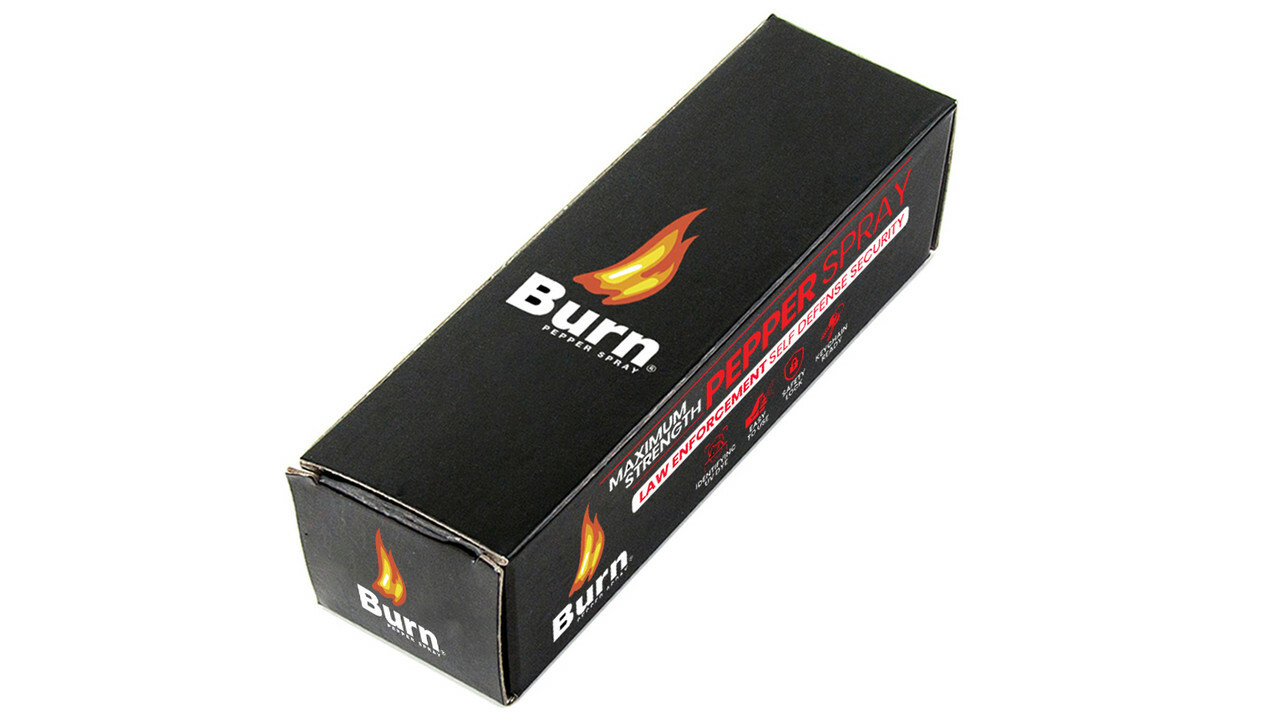 2 Pack BURN Pepper Spray 1/2oz Self Defense Keychain Case Molded OC Black