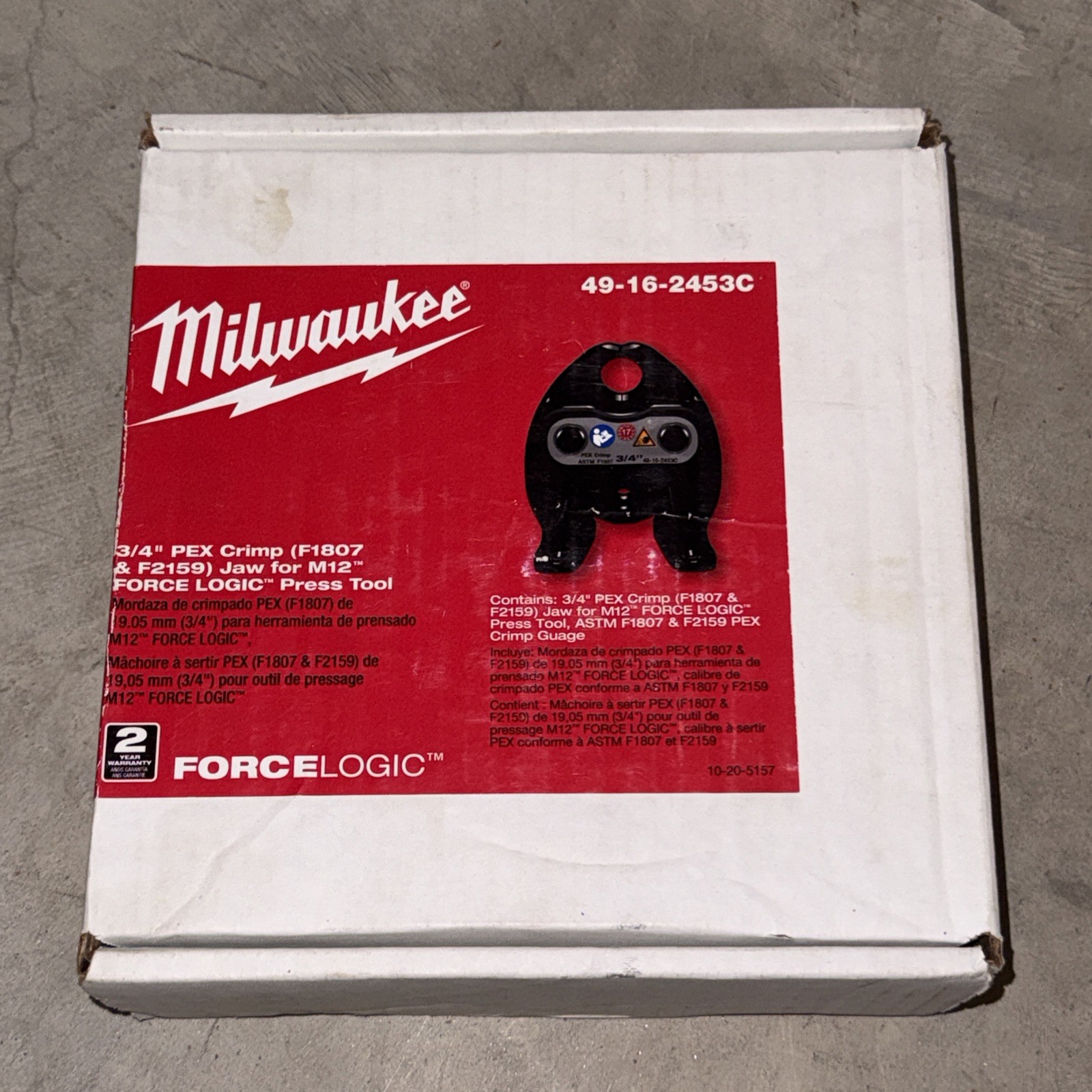NEW Milwaukee Tool 49-16-2453C 3/4″ PEX Crimp Jaw For M12 Force Logic Press Tool