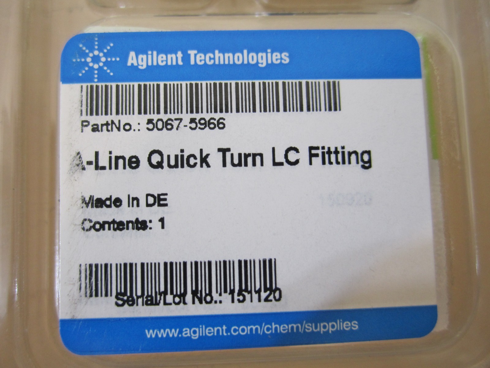 Agilent 5067-5966 InfinityLab Quick Turn LC Fitting, SEALED – FAST SHIPPING